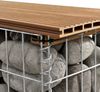 Gabionenbank Friesland WPC 100x45x30 cm Teakholzfarben pro. tec Bild 5