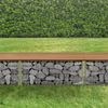 Gabionenbank Friesland WPC 100x45x30 cm Teakholzfarben pro. tec Bild 5