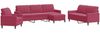 vidaXL 4-tlg. Sofagarnitur mit Kissen Weinrot Samt 3278445 Bild 2