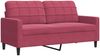 vidaXL 4-tlg. Sofagarnitur mit Kissen Weinrot Samt 3278445 Bild 5