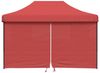 vidaXL Pop-Up Partyzelt, faltbar, Stahl / PE, Burgunderrot, mit 4 Seitenteilen, 315 x 410 x 279 cm Bild 3