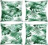 vidaXL Sofakissen mit Blattmuster, 4 Stk., Polyester grün, 40 x 40 cm Bild 4