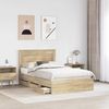 vidaXL Bettrahmen Sonoma-Eiche 120 x 200 cm Ingenieurs Holz 3410193 Bild 3