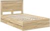 vidaXL Bettrahmen Sonoma-Eiche 120 x 200 cm Ingenieurs Holz 3410193 Bild 4