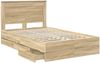 vidaXL Bettrahmen Sonoma-Eiche 120 x 200 cm Ingenieurs Holz 3410193 Bild 5