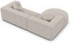Samtstoff Ecksofa Monterola L Form - Bouclestoff - pearl - Links Bild 4