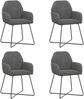 vidaXL Esszimmerstühle 4 pcs Samt (V) Dunkelgrau 55 x 50 x 84 cm 3428374 Bild 2