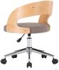 Esszimmerstühle Drehbar 2 pcs, Küchenstuhl Taupe Bugholz und Stoff Bild 5