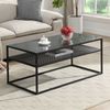 Couchtisch Glas Rechteckig 100 cm Schwarz Bild 2