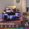 OYRREU TV-Board 120cm, Fernsehschrank mit Kabeldurchlass & Stauraum für Media-Geräte (App-gesteuerte Mehrfarben-LED-Beleuchtung, Fernsehtisch inkl. Kippschutz, USB Steckdosen, Ablagefach, Ausstellungsständer -Sets), Medienkonsole bis zu 65 Zoll, Lowboa... Bild 4