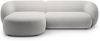 Micadoni Ecksofa Kate 3-Sitzer Links Samt Hellgrau Bild 1