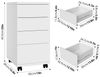 HOMECHO Aktenschrank mit 4 Schubladen Aktenschrank mit Rollen, Büroschrank Bild 4