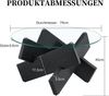 Couchtisch mit Glasplatte & Kreuzgestell, Ø 79x45 cm, Schwarz/Transparent Bild 2