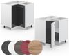 Eckunterschrank Fame-Line Anthrazit Hochglanz 80.5 cm ohne Arbeitsplatte Vicco Bild 5