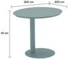 Couchtisch Madison Beistelltisch Gartentisch Loungetisch Oval 33x45x40 cm Anthrazit Bild 2