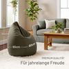 Green Bean® Sitzsack mit Rückenlehne 60x60x90cm - Indoor Sitzkissen 220L Füllung Kuschelig Waschbar - Khaki Bild 3