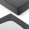 Blumtal® Spannbettlaken für Topper 90x200 cm Basics Jersey im 2er Set - Bettlaken 90x200 cm aus 100% Baumwolle - Oeko-TEX zertifiziertes Spannbetttuch 90x200 cm - Topper Spannbettlaken - Anthrazit Bild 4