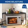 DanDiBo Eckregal Küche Arbeitsplatte Küchenregal 72x72 cm Mikrowellenregal Schwarz 2 Stufig 96688 Mikrowellen Regal Ecke Bild 5