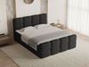GRAINGOLD Rivon Doppelbett 180x200, Boxspringbett, zwei Bettkästen, mit Kopfteil, Modern Stil, Bouclé-Stoff, Schwarz Bild 3