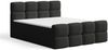 GRAINGOLD Rivon Doppelbett 180x200, Boxspringbett, zwei Bettkästen, mit Kopfteil, Modern Stil, Bouclé-Stoff, Schwarz Bild 2