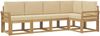 vidaXL Outdoor-Sofagarnitur mit Kissen 5 pcs Weiß und Beige 3387632 Bild 2