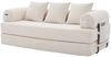 LVHOM Schlafsofa 3 Sitzer, Klappsofa mit Schlaffunktion, Bodensofa, Polstersofa aus CordStoff, Schlafcouch dauerschläfer, frei Kombination, 200x94x67 cm, Beige Bild 2