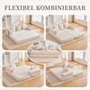 LVHOM Schlafsofa 3 Sitzer, Klappsofa mit Schlaffunktion, Bodensofa, Polstersofa aus CordStoff, Schlafcouch dauerschläfer, frei Kombination, 200x94x67 cm, Beige Bild 3