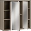 Badezimmerspiegelschrank >ALICE SPRINGS< in Taupe / Spiegel - 74,5x72x23,8cm (BxHxT) Bild 5
