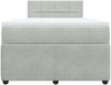 vidaXL Boxspringbett mit Matratze Hellgrau 120x200 cm Samt 3287710 Bild 4
