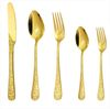 KingLux Besteck-Set 40teilig Gold Essbesteck Set mit Messer Gabel Löffel Spülmaschinenfest (40-tlg), 8 Personen, Edelstahl Bild 5