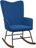 vidaXL Schaukelstuhl Blau Samt 327753 Bild 2