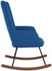vidaXL Schaukelstuhl Blau Samt 327753 Bild 4