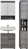 Badset 3-tlg. 'Runner' mit Hochschrank, Unterschrank & Spiegelschrank, Sardegna Rauchsilber, ohne Waschbecken Bild 3