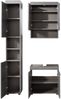 Badset 3-tlg. 'Runner' mit Hochschrank, Unterschrank & Spiegelschrank, Sardegna Rauchsilber, ohne Waschbecken Bild 2