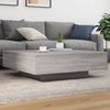 Couchtisch, Sofatisch Grau Sonoma 100x100x31 cm Holzwerkstoff Bild 2