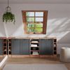 Dachschrägenschrank-Set Rion Anthrazit Landhaus 210 cm 5er Set Schrankkorpuss 60 cm Tiefe Vicco Bild 3