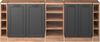 Dachschrägenschrank-Set Rion Anthrazit Landhaus 210 cm 5er Set Schrankkorpuss 60 cm Tiefe Vicco Bild 4