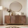 IDIMEX Sideboard TAGULA, Kommode 180 cm aus massivem Mangoholz mit 4 Türen Braun Bild 2