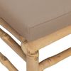 vidaXL Gartenhocker mit Taupe Kissen Bambus 362288 Bild 5