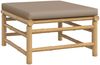 vidaXL Gartenhocker mit Taupe Kissen Bambus 362288 Bild 2