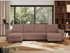 U-förmige Ecksofa, XXL Universalecke mit losen Kissen zum Wohnzimmer, Bettkästen und Schlaffunktion, schwarze Metallbeine - AXEL U - Rosa Boucle Bild 4