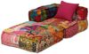 vidaXL 2-Sitzer Modularer Pouf Patchwork Stoff 244977 Bild 4