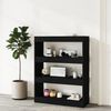 vidaXL Bücherregal/Raumteiler Schwarz 80x30x103 cm Holzwerkstoff 811701 Bild 3