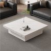 REDOM Couchtisch Quadratischer Couchtisch mit Marmor-Optik (Satztisch, Beistelltisch, Wohnzimmertisch, 1-St, 4 Speicherplatz), mit Marmor-Optik, Schiebbarer Tischplatte Bild 2