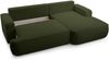 AX LIVING Ablia Sofa L Form mit Schlaffunktion Dunkelgrün 267 cm R Bild 4