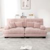 Flieks 2-Sitzer Sofa, Cloud Doppelsofa aus Chenille mit 2 Lenden- & 2 Dekokissen, Rosa Bild 2