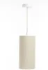 BPS Koncept 0T0-013-15w20 Hängeleuchte BOHO ELEGANT E27 1x40W natürliches Leinenstoff auf PVC-Kunststoff weiß H:102cm Ø15cm dimmbar Bild 2