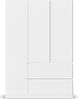 rauch Kleiderschrank, Drehtürenschrank COSTA, 3-türig, 2 Schubkästen, push-to-open, Alpinweiß, 136 x 197 x 54 cm Bild 2