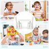 3 TLG. Kindersitzgruppe Kindertisch mit 2 Stühlen Kindermöbel aus Kunststoff Weiß Bild 5