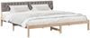 vidaXL Bettgestell Braun und Taupe 200 x 200 cm Massivholz Kiefer 3394341 Bild 3